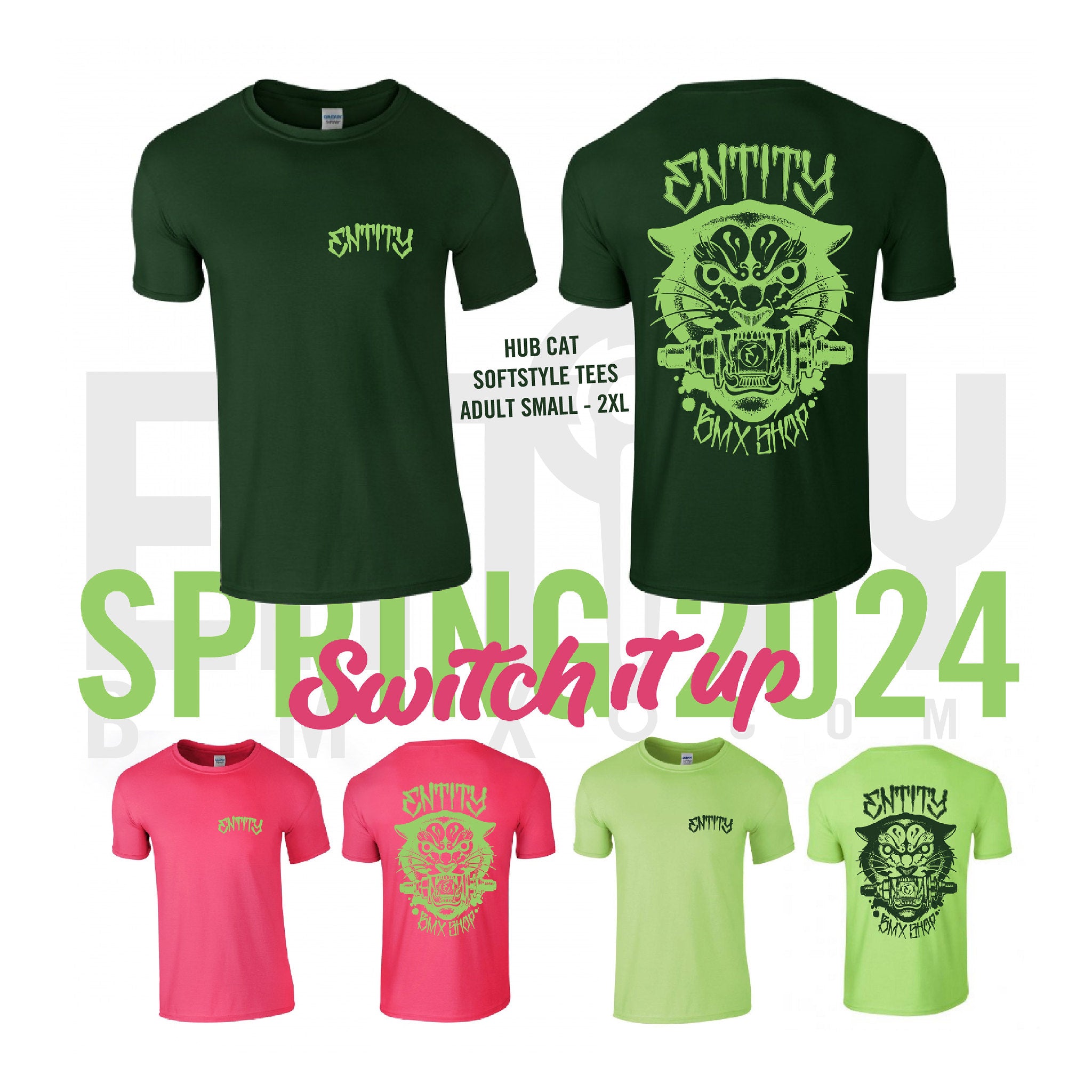 Entity BMX Shop Hub Cat T-Shirt - SPRING 24