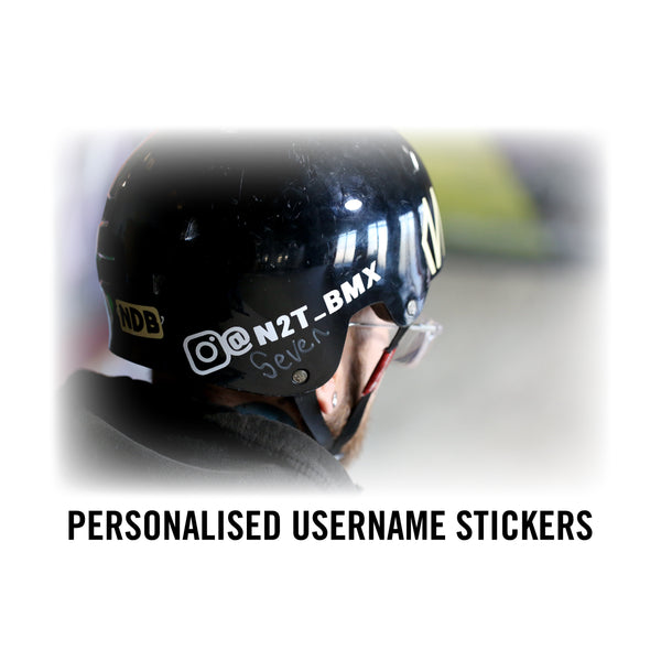 Personalised Custom Username Stickers / White or Black