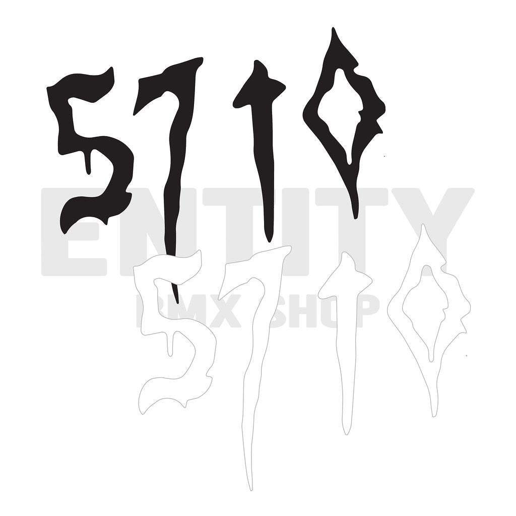 5710 Vinyl Cut Sticker / Black or White