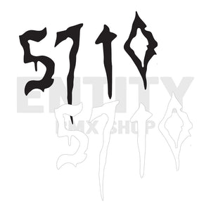 5710 Vinyl Cut Sticker / Black or White