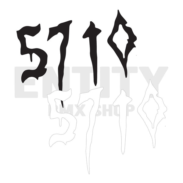 5710 Vinyl Cut Sticker / Black or White