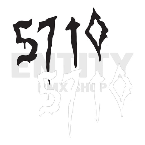 5710 Vinyl Cut Sticker / Black or White