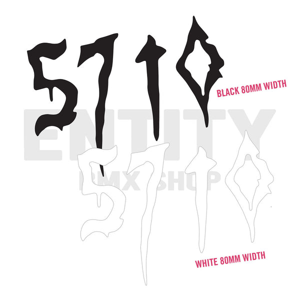 5710 Vinyl Cut Sticker / Black or White