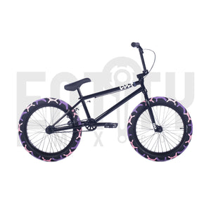 CULT 2024 Access Complete BMX Bike / Black with Purple Camo Tyres