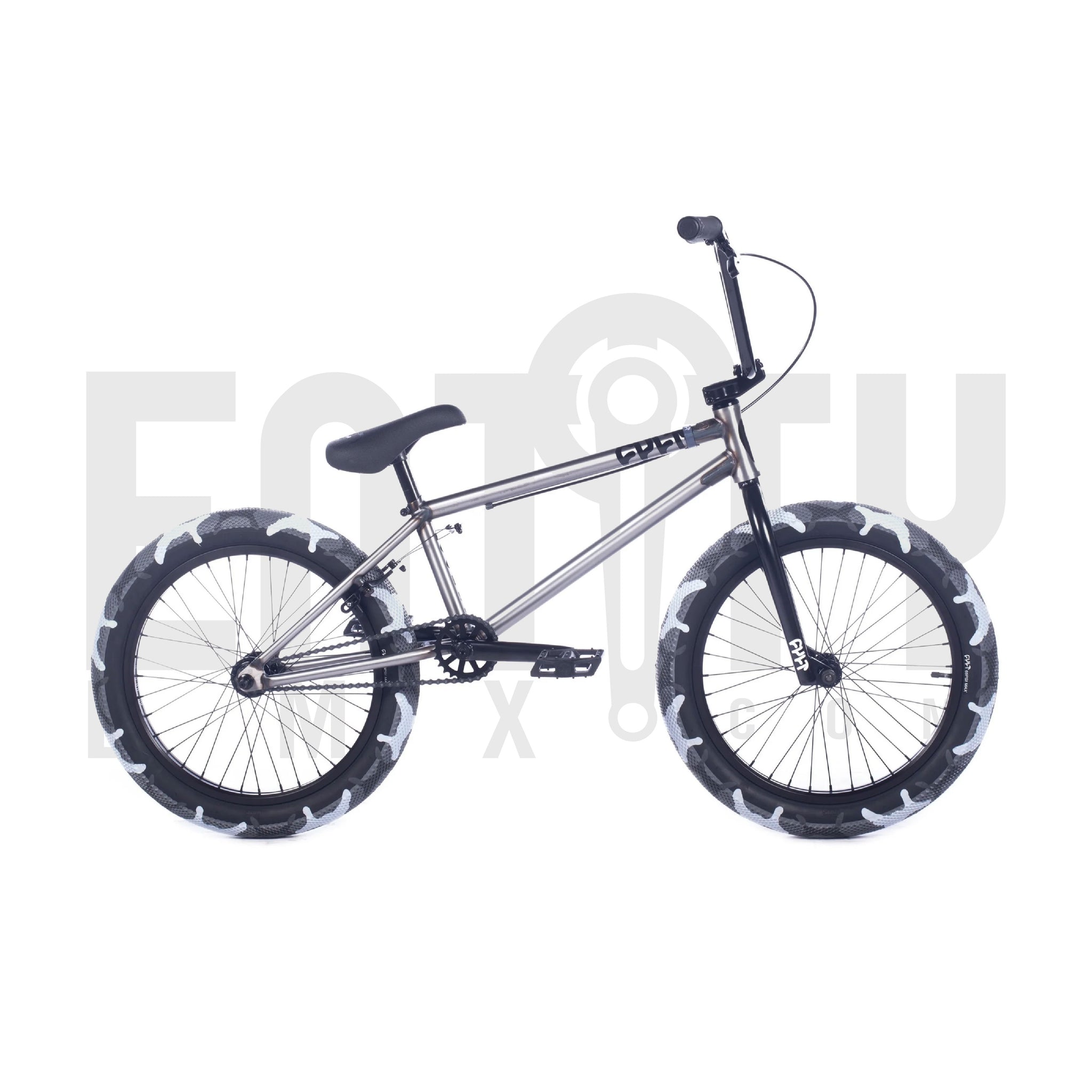 CULT 2024 Access Complete BMX Bike / Raw with Grey Camo Tyres