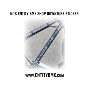 NDB Entity BMX Shop Downtube Sticker / White or Black
