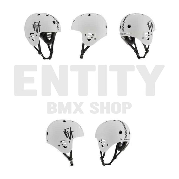 Pro-Tec Fit Bike Co Full Cut Certified Helmet / Checkered Design / Light Grey