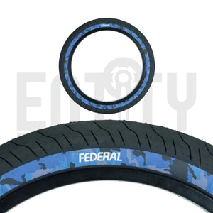 Federal Bikes BMX Command LP Tyre 2.4 / Black with Blue Camo Sidewall