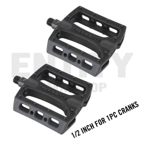 Stolen Brand BMX Thermalite Pedals > 1/2 Inch For 1PC Cranks / Black