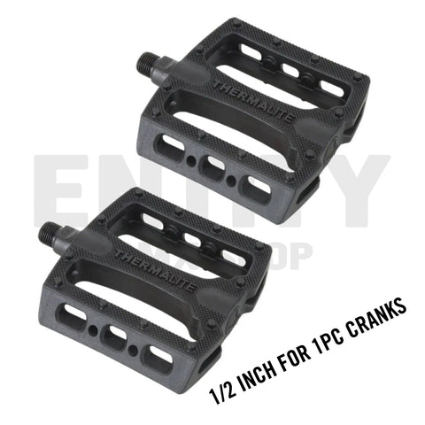Stolen Brand BMX Thermalite Pedals > 1/2 Inch For 1PC Cranks / Black