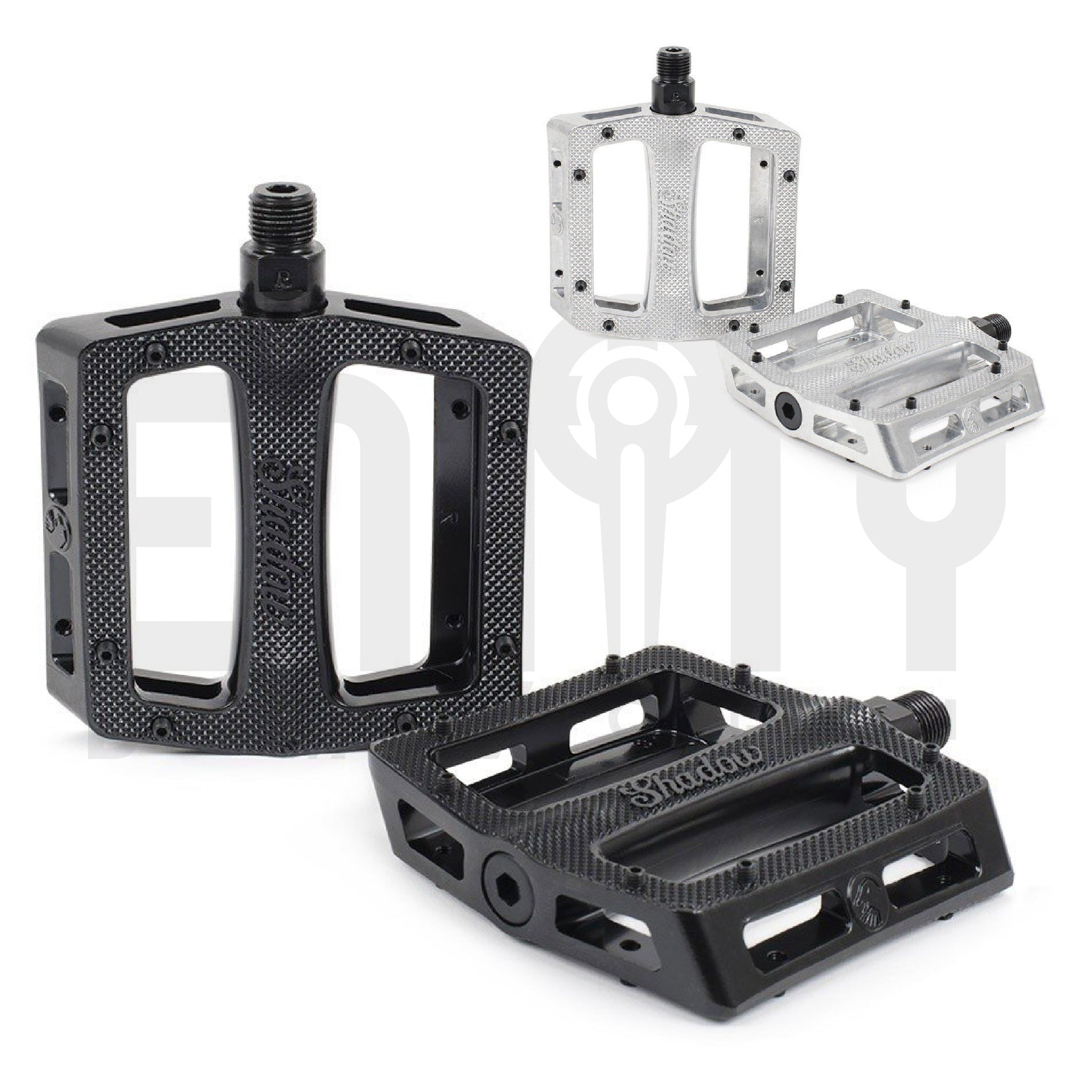 The Shadow Conspiracy Trey Jones Sealed Alloy Metal Pedals / Black or Polished